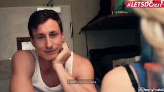 HORNYHOSTEL - Thin Blonde Missy Luv Fucked By Her Roommate Full Clip