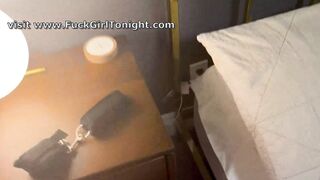 Wife gets blindfolded and surprised by husband and friend resulting in double creampi