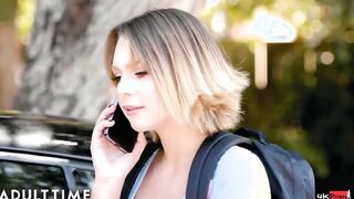 ADULT TIME - Gabbie Carter Reassures Long Boobed Blonde Rachael Cavalli With Romantic Lesbian Sex