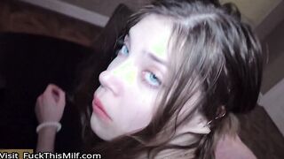 Deep Throat and Hard Fuck from an extreme girl neighbor - POV