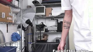 Young straighty ass slammed at the BBC office