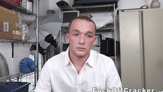 Young straighty ass slammed at the BBC office