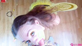 Cosplay bee suck dick for taking cum like nectar -