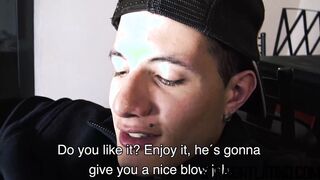 Straight Latino turns gay with his big dick gay friend