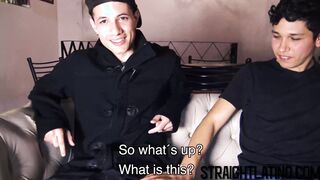 Straight Latino turns gay with his big dick gay friend