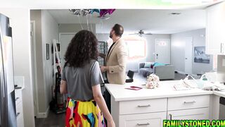 Satine Summers gives stepdad a blowjob