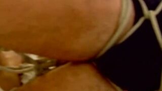 Tying up and rough torment for hunk that enjoys the feeling