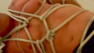 Tying up and rough torment for hunk that enjoys the feeling