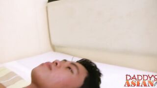 Asian twink Jeff wants to try mature hard cock inside him