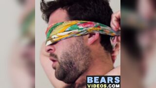 Hairy bear strokes his cock thinking about being fucked