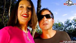 French dark haired cougar next door try anal in forest outdoors