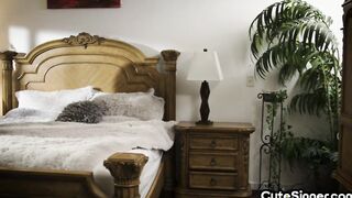 21yo beauty fucked in hairy pussy by big white cock
