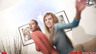 Anal interracial foursome with two skank in fishnet underwear