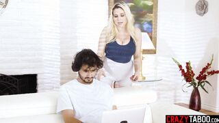 Lazy stepson enjoyed blowjob by stepmom