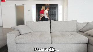 FACIALS4K Step Sister Allows Multiple Facials By Step Dude & Friend