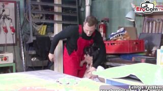 Ugly German unshaved older milf got fuck inside crazy twat