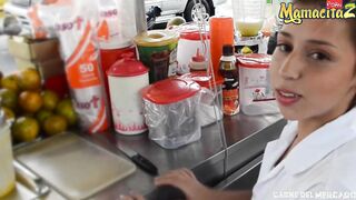 CARNEDELMERCADO - LATINA JUICE VENDOR SIARILIN MARTINEZ SUPER PICK UP AND BANGED! - MAMACITAZ