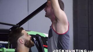 Big dick hunks barebacking and hammering in car garage