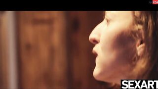 Watch her gigantic natural jugs bounce as they get covered in Beauty