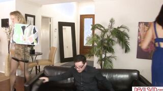 Wife watching husband fucks his mistress