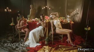 Deeper. Mona leads the ultimate five-women reverse gang bang