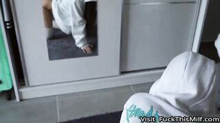 Hot stepdaughter was fucked by her stepdad hard cos she skipped the school again