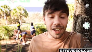 BFFS Chloe, Aubry and Sawyer Share Throbbing Cock
