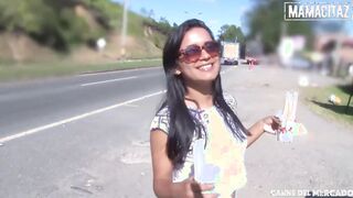 CARNEDELMERCADO - (Camila Marin, Charles Gomez) - Gigantic Fake Melons Latina Amateur Getting Her Cunt Boned By A Hard Cock