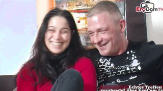 Young german turkish 18 year old sibel metin make porn casting with her BF