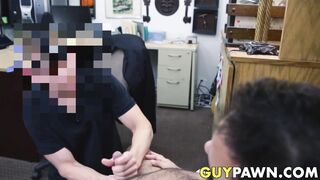 Bearded hunk cock sucked in hot POV before hard anal fuck