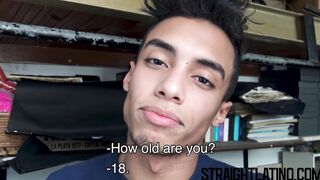 Young straight Latino banged and facialised for money