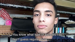 Young straight Latino banged and facialised for money