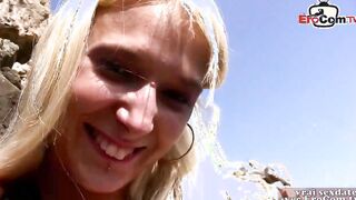 French amateur blonde barely legal at outdoor sex