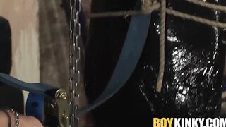 Hot twink Xavier getting that black plastic from master