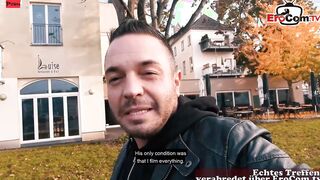 German blonde bitch at outdoor pick up date