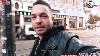German blonde bitch at outdoor pick up date
