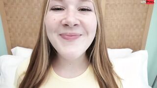POV barely legal porn starring a cute pale red haired