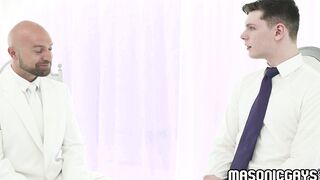 Adam Snow sucked Ethans dick while fingering