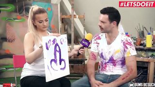 BUMSBESUCH - Thick Porn Onlyfan Wild Vicky Getting Painted And Pounded By Artist - LETSDOEIT