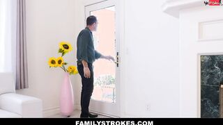 babe Dark Haired Step Daughter Mia Moore Scolded then Plowed by Step Dad