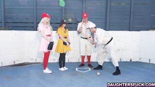 Cecelia and Mazy Play with the Baseball Bat