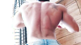 Tattooed hunk reaching a full potential with fake ass machine