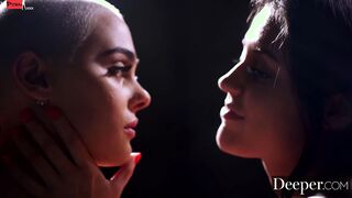 Deeper. Catalina shares her lover Paris in Beauty three way