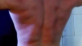 Time with whip in bondage with muscular tied up hunk man