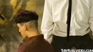 Military men bareback banging in vintage sex video