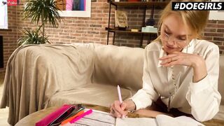 DOEGIRLS Nancy A Touches Herself After She Learn For School