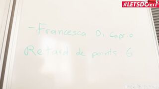 Dark Haired School sluts Francesca Di Caprio Aces Her Double Penetration 3-Way