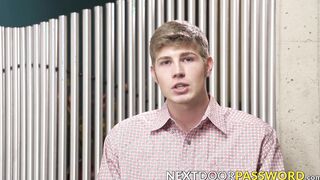 Tempting young man jacks off his big throbbing cock