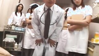 Japanese Hospital Nurse Training Day Milking Patient