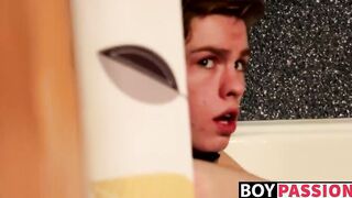 Nico Michaelson plays with his toy and spills out a cumload
